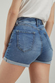 Short denim tiro medio