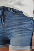Short denim tiro medio