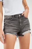 Short denim tiro alto