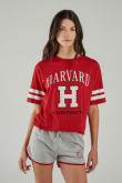 Camiseta, con estampado en frente, de Harvard