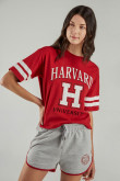 Camiseta, con estampado en frente, de Harvard