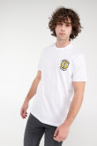 Camiseta básica manga corta estampada.
