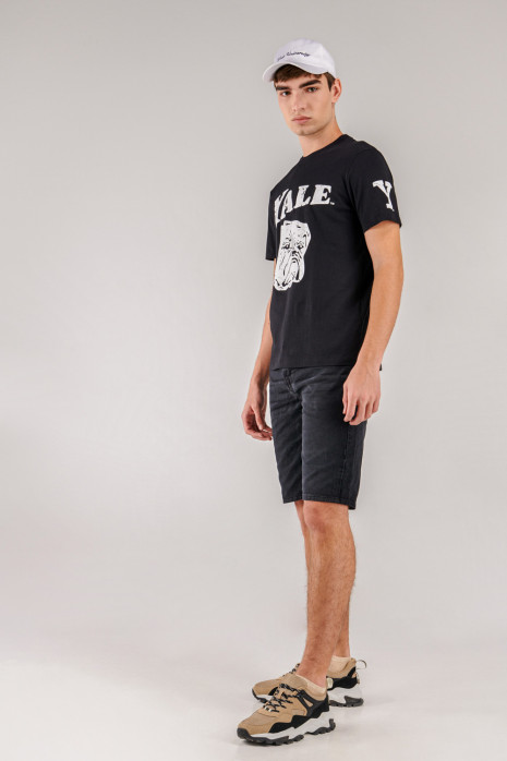 Camiseta, con estampado en frente y manga, de Yale