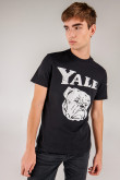 Camiseta, con estampado en frente y manga, de Yale