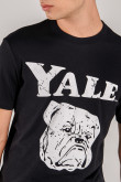 Camiseta, con estampado en frente y manga, de Yale