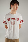 Camiseta, con estampado en frente y mangas, de Harvard