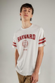 Camiseta, con estampado en frente y mangas, de Harvard