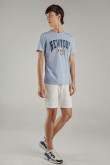 Bermuda loungewear con estampado en frente inferior