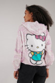 Buzo Tie dye con capota, estampado de Hello Kitty