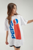 Camiseta manga corta, estampada de Pepsi en frente y espalda