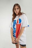 Camiseta manga corta, estampada de Pepsi en frente y espalda