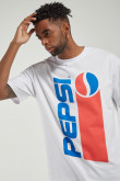 Camiseta manga corta, estampada de Pepsi en frente y espalda