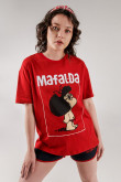 Camiseta, con estampado en frente de Mafalda.