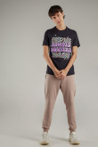 Camiseta básica manga corta con estampado