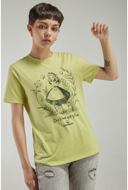 Camiseta manga corta de Alicia en el país de las maravillas