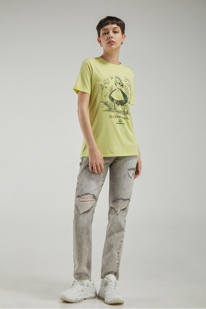 Camiseta manga corta de Alicia en el país de las maravillas