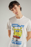 Camiseta manga corta estampado de Bob Esponja