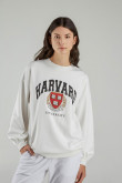 Buzo cuello redondo, con estampado en frente y manga, de Harvard