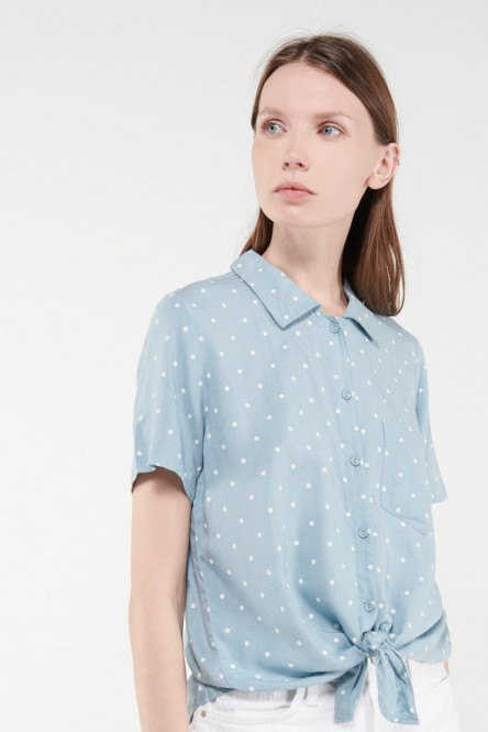 Blusa estampada manga corta
