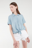 Blusa estampada manga corta
