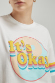 Camiseta básica manga corta estampada.