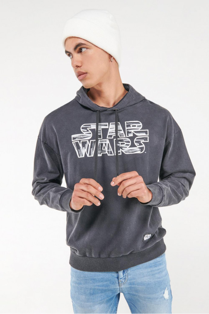 Buzo tie dye con capota, estampado de STARWARS.