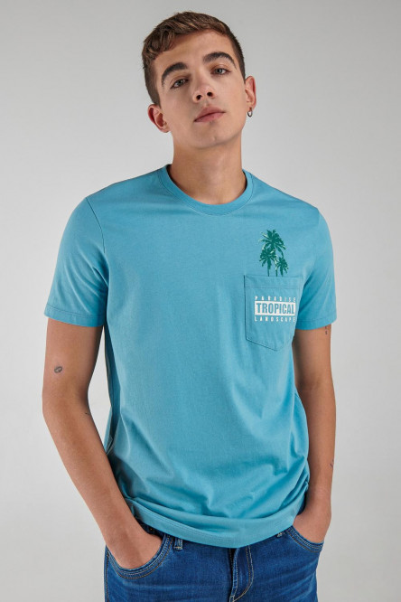 Camiseta manga corta estampada.