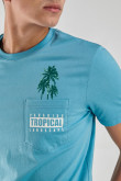 Camiseta manga corta estampada.