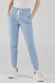 Pantalon jogger, unicolor, con bolsillos en costado