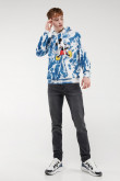 Buzo tie dye con capota, estampado de Mickey.