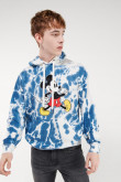 Buzo tie dye con capota, estampado de Mickey.
