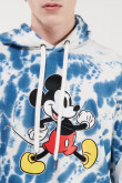 Buzo tie dye con capota, estampado de Mickey.
