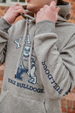 Buzo con capota, con estampado en frente y manga, de Yale