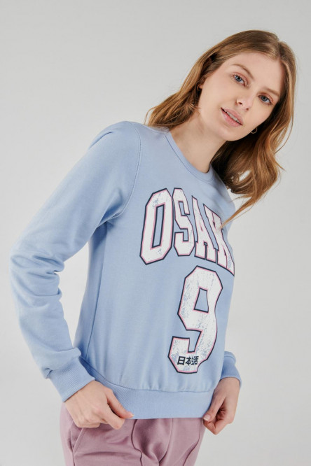 Buzo cuello redondo, con estampado