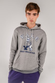Buzo con capota, con estampado en frente y manga, de Yale