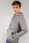 Buzo con capota, con estampado en frente y manga, de Yale