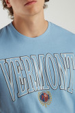 Camiseta College manga corta estampada.