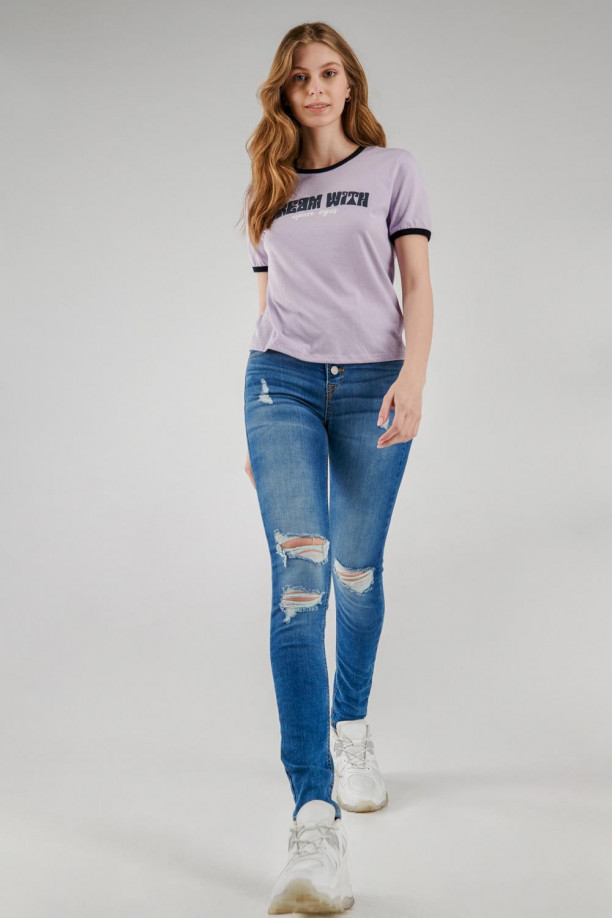 Jean jegging con rotos