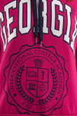 Buzo básico con capota, con estampado college.