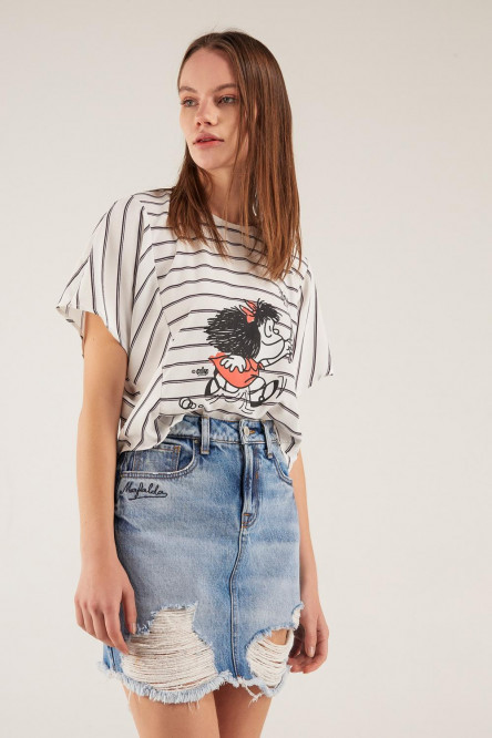 Falda Jean Mafalda