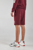Bermuda loungewear con estampado en frente inferior, con bolsillo posterior