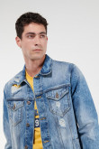 Chaqueta jean con rotos