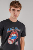 Camiseta manga corta, estampado de Rolling Stones