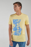 Camiseta básica manga corta estampada