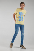 Camiseta básica manga corta estampada
