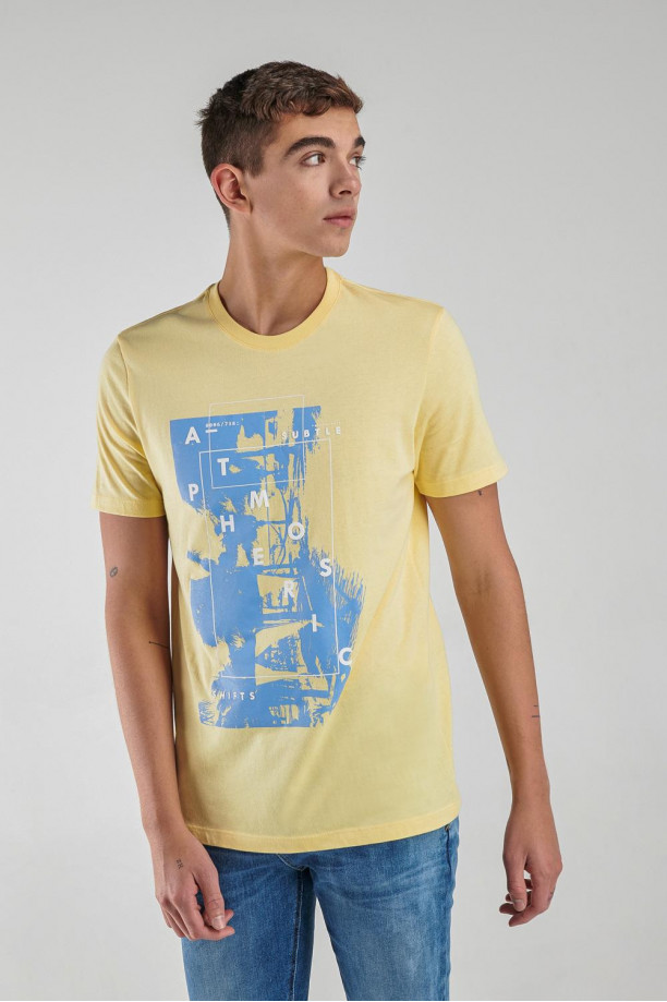 Camiseta básica manga corta estampada