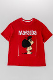 Camiseta, con estampado en frente de Mafalda.