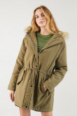 Chaqueta parka acolchada con capota