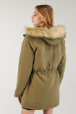 Chaqueta parka acolchada con capota