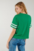 Camiseta, con frente y mangas estampadas de Snoopy.